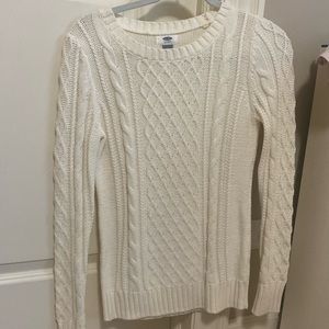 Cream cable knit sweater
